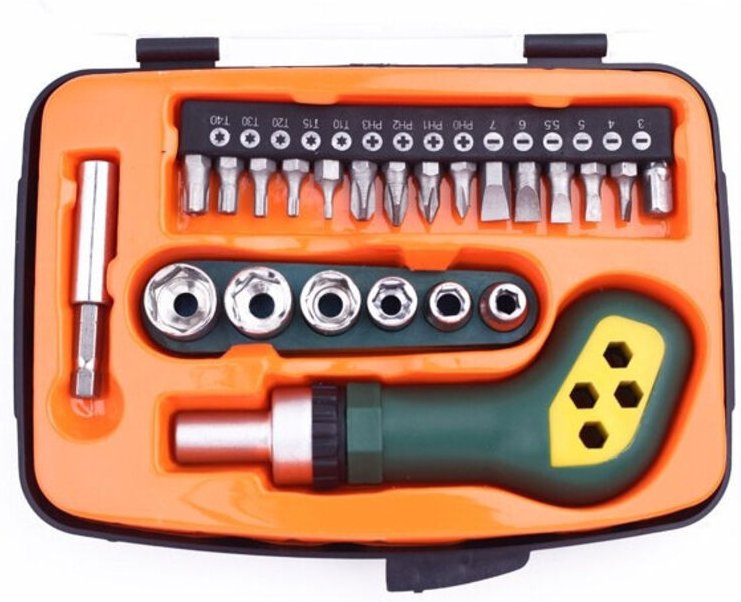 Trade Shop Traesio - Trade Shop - multifunktionales schraubendreher-set 23-TEILIG, sortierte schraubendreher + steckschl...