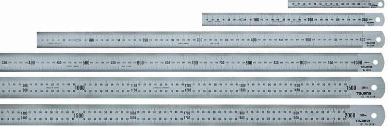 Maßstab ssr Länge 600 mm Breite 30mm verchromter Stahl rostfrei blendfrei - Tajima
