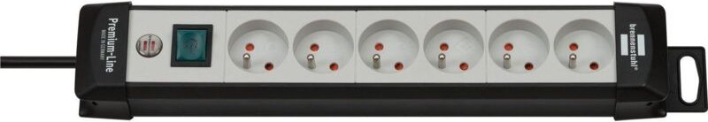 Brennenstuhl Premium-Line Steckdosenleiste schwarz 6 Steckdosen 3m