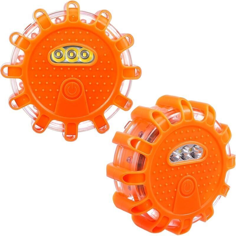 2er-Pack Warnleuchten, LED-Warnleuchten mit Sicht und Haken, mit 9 Blinkmodi-Funktion mit - KZQ
