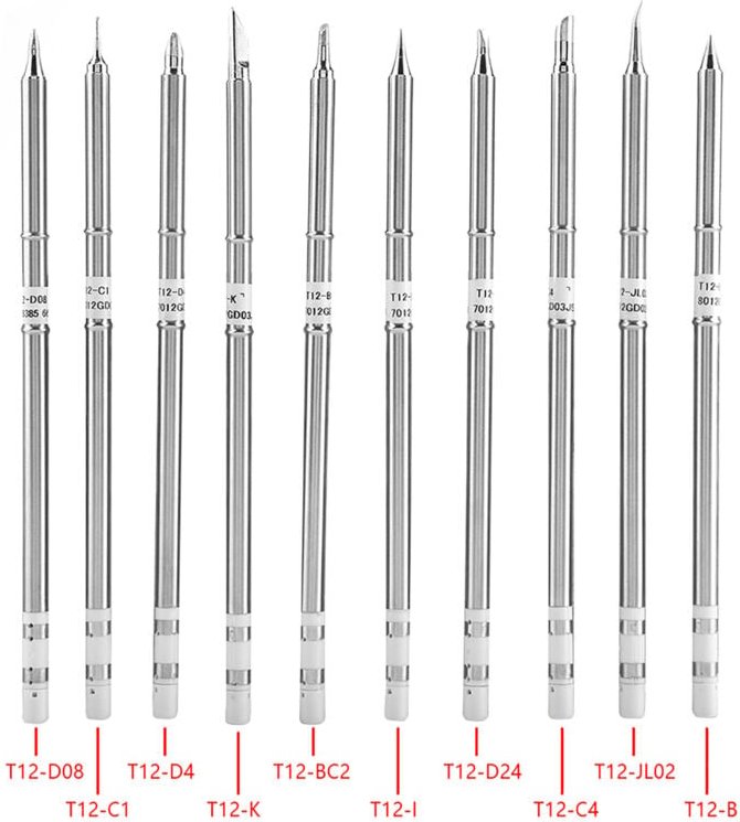 10 Stück T12 Serie Lötkolbenspitzen Schweißwerkzeug Ersatz für FX-951 Rework Station - Eosnow