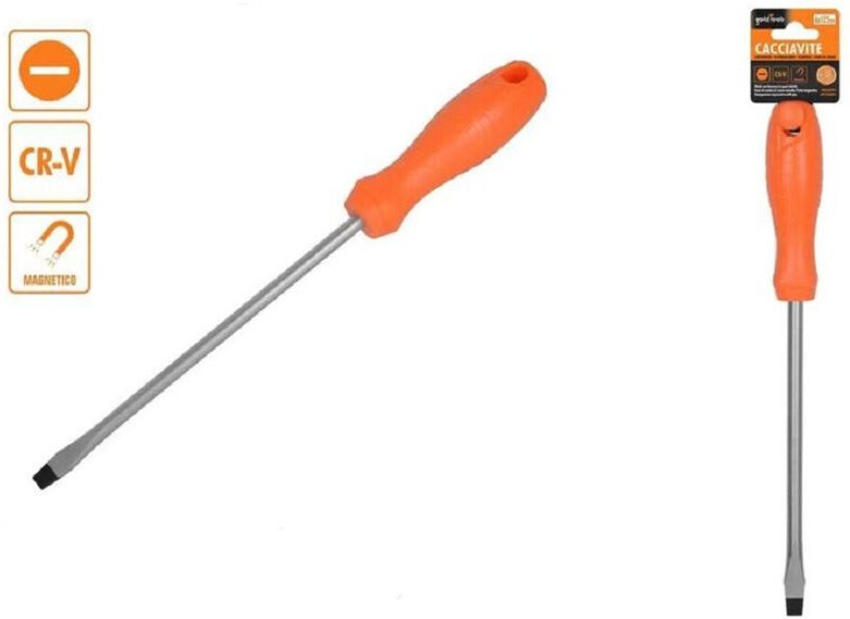 Trade Shop Traesio - Trade Shop - schraubendreher 6X125 mm mit magnetischer schlitzspitze aus cr-v-stahl 97501 -