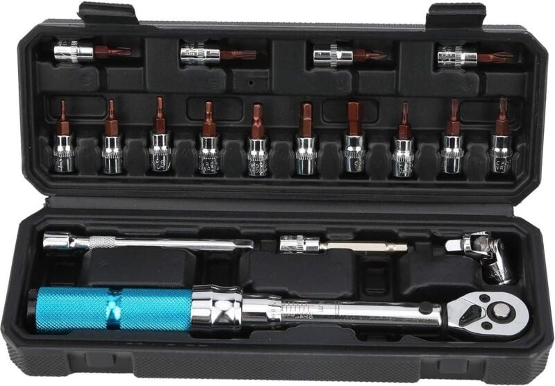 ZTY-18 Fahrradreparaturset, 19-teiliges Fahrradreifen-Reparaturset, Fahrradmechaniker-Reparaturset mit verstellbarem Dre...