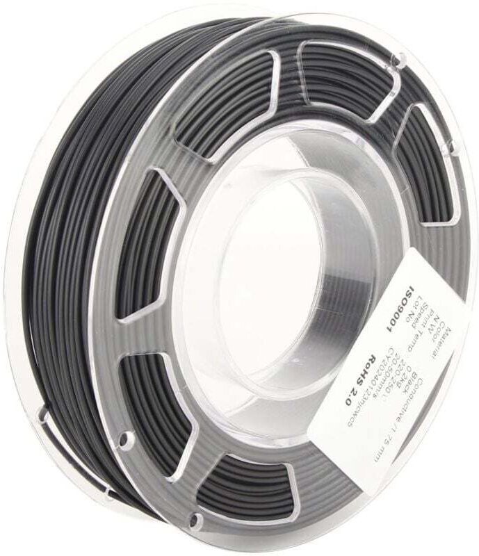 3D-Druckerfilament, leitfähiges schwarzes PLA-Filament 1,75 mm, 20–50 mm/s