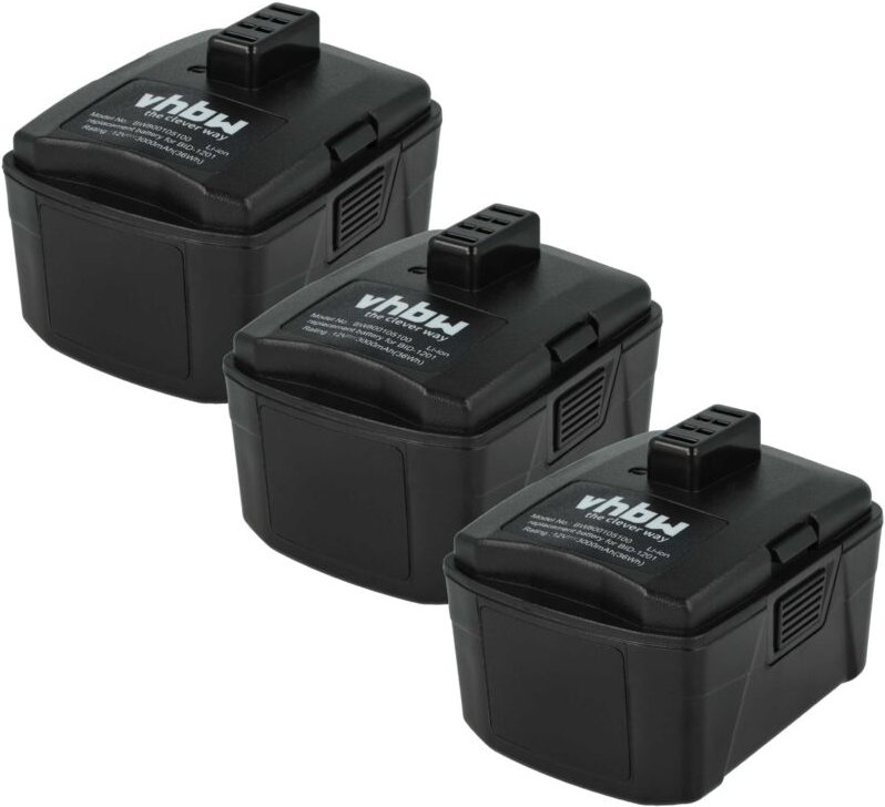 3x Akku kompatibel mit Ryobi LSD-1201PB, LSD-1202PB, HP612K, JG001, HJP001K, HJP002, HJP001 Werkzeug (3000 mAh, Li-Ion, ...
