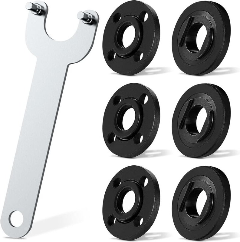 Zubehör für Winkelschleifer mit 140-mm-Winkelschlüssel und Winkelschleiferflansch, Winkelschleiferschlüssel, 140-mm-Wink...