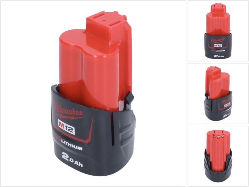 Milwaukee - M12 B2 Akku 12 v 2,0 Ah / 2000 mAh Li-Ion ( 4932430064 )