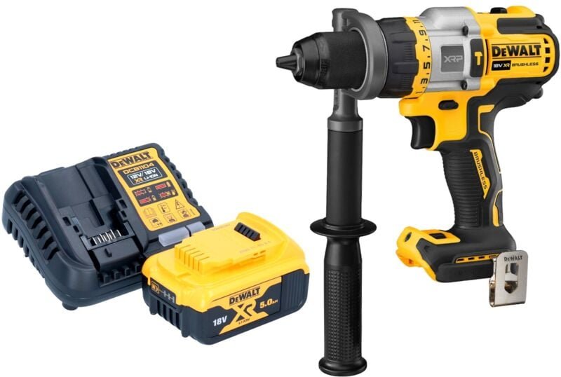 DeWalt DCD 999 P1 Akku Schlagbohrschrauber 18 V 95 Nm Brushless + 1x Akku 5,0 Ah + Ladegerät