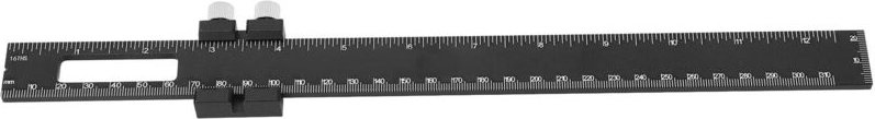 Schiebeanschlag-Markierungslineal, Holzbearbeitungslineal, verschleißfest, hohe Präzision für Werkstattmessungen (12 Zol...