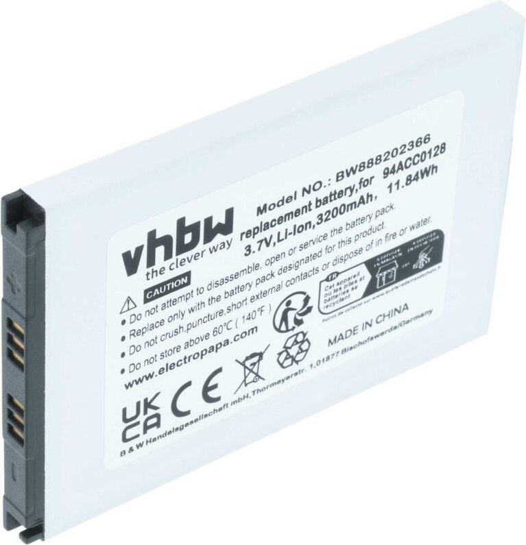 Vhbw - Akku Ersatz für Datalogic 3H21-00000491, 94ACC0128, 94ACC0129, BTDL1 für Handheld Computer Scanner (3200mAh, 3,8V...