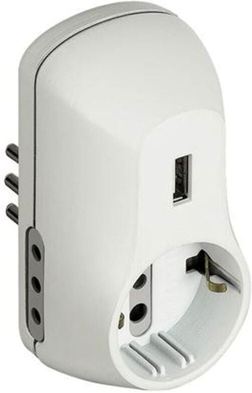 bticino S3613DU Netzstecker-Adapter Typ B Weiß
