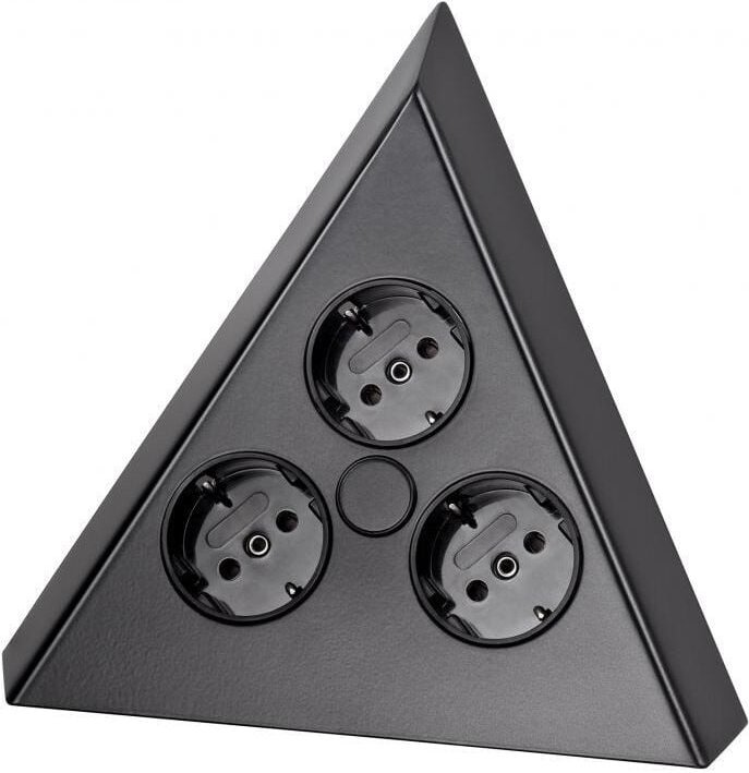 THEBO Eck-Steckdose ST 3007/ C schwarz matt Dreiecksteckdose 240 V
