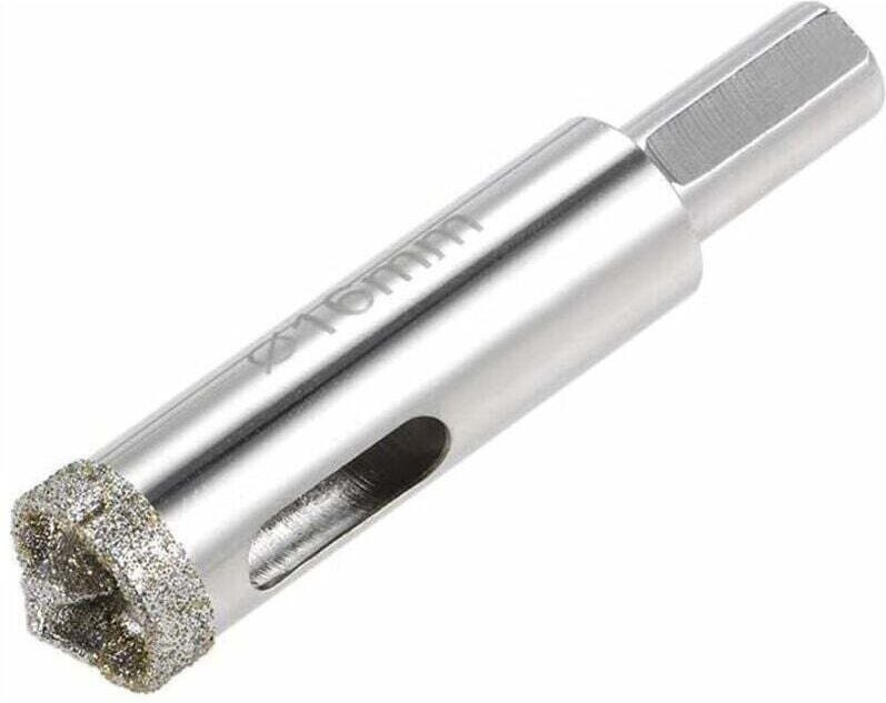 Diamant-Glaslochsägenbohrer mit Mittelpositionierungsbohrer für Glas, Keramik, Porzellan, Fliesen, 16 mm