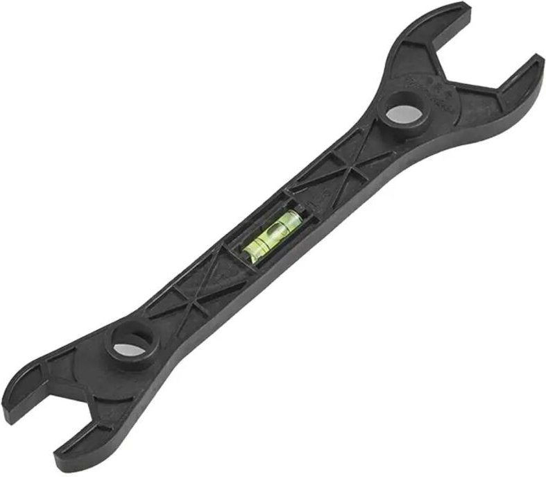 Multifunktionaler Doppelmaulschlüssel aus Kunststoff, hochwertige Verarbeitung mit Wasserwaage, Handwerkzeug, Rohrzange,