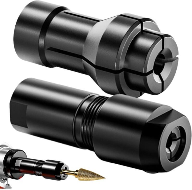 Winkelschleiferadapter, 2-teiliger Winkelschleifer-Umrüstkopf, 3-mm-Bohrfutterzubehör für Metallbearbeitung, Schweißen u...