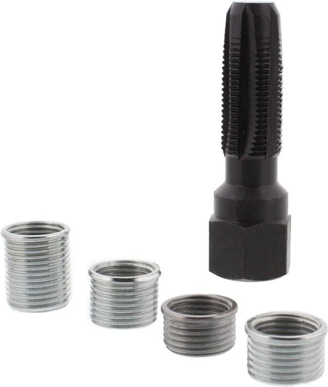 ZVD - Zündkerzengewinde-Reparatursatz m14x1,25, Gewindereparatur m14 mit 4 Gewindebohrerzubehör, Glühkerzengewinderepara...