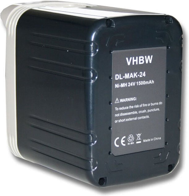 Vhbw - Akku kompatibel mit Makita BTD200SH, BTD200SJE, BTD200WA, BTD200WAE, BTW200 Elektrowerkzeug (1500 mAh, NiMH, 24 v...