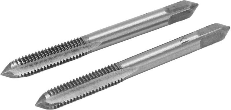 Satz mit 2 metrischen Maschinengewindebohrern aus Schnellarbeitsstahl, 3 gerade Schneiden, Gewindeschneidwerkzeug für M6...