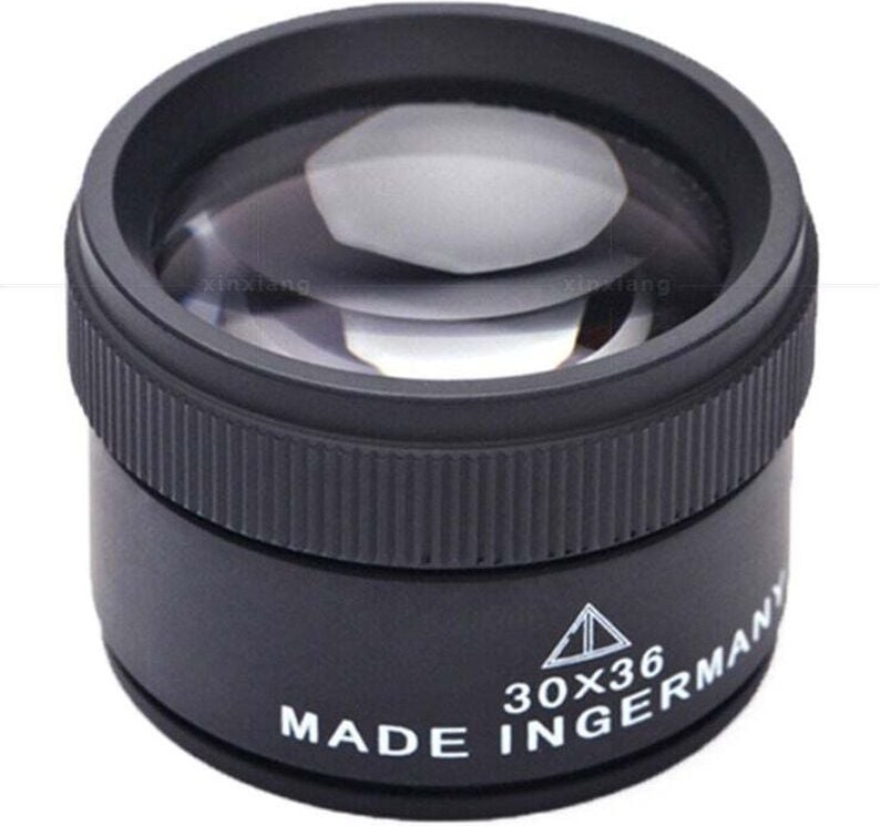 30-fache Schmucklupe, tragbare optische Vergrößerung aus Metall, Taschenlupe für Münzen, Briefmarken, Schmuck, Uhren