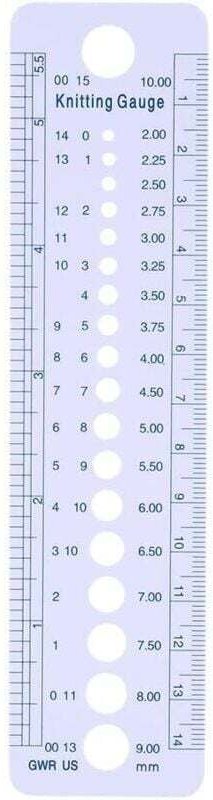 Vtizikl Règle à motifs géométriques, cercle, jauge d'aiguille à tricoter, règle en plastique, 2 à 10 mm, outils de coutu...