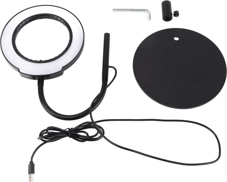 Schreibtischlampe mit 10-facher Vergrößerung und LED-Beleuchtung, 2-in-1-Stehleuchte mit Lupe, Fuß und Klemme, 360° flex...