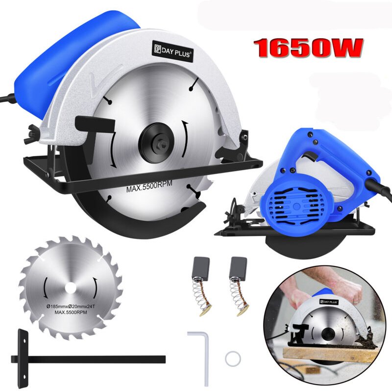 Dayplus - Handkreissäge Kreissäge Sägeblatt 185mm Säge Schnitttiefe Sägen 45°
