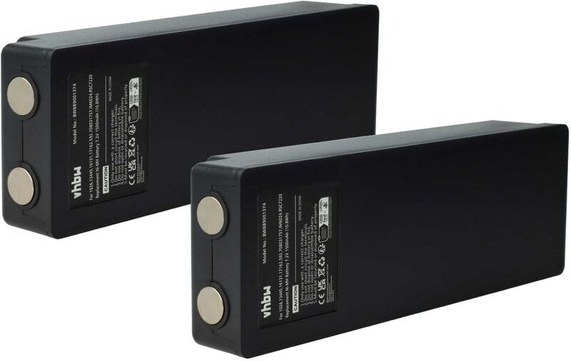 Vhbw - 2x Akku Ersatz für Palfinger 17162, 16131, 1026, 13445 für Industrie-Funkfernsteuerung Fernbedienung (1500 mAh, 7...