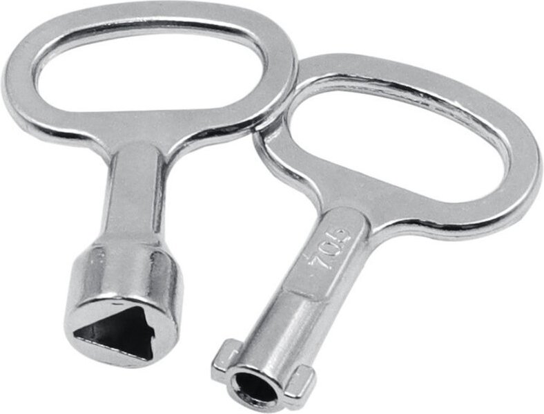 Set aus 2 Steckschlüsseln, dreieckigem Maulschlüssel, für Schaltschränke, Aufzüge, Wasserzählerventile, Schaltschränke