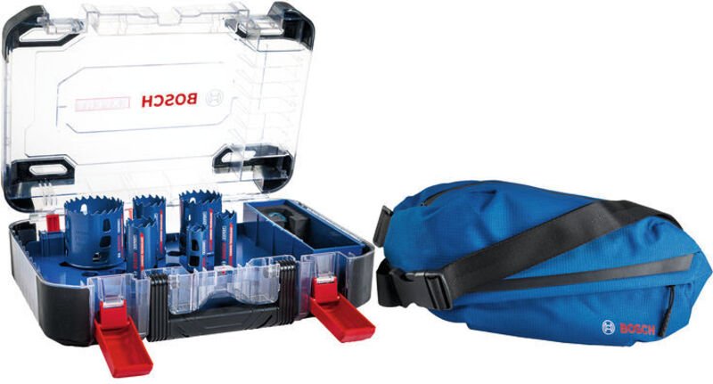Bosch EXPERT Tough Material Lochsäge-Set, 22/25/35/40/51/68 mm, 9-tlg. + Cross-body-bag kostenlos