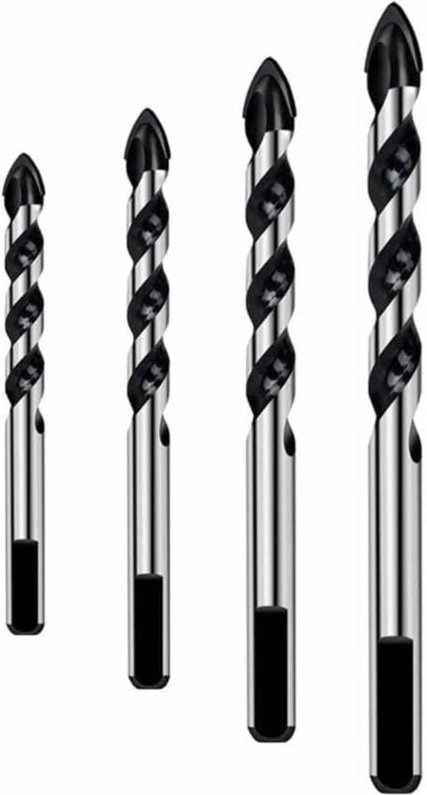 Set mit 7 Bohrern für Fliesen, Glas, Beton, Stein, Ziegel, Keramik und Spiegel (3mm, 4mm, 5mm, 6mm, 8mm, 10mm, 12mm)
