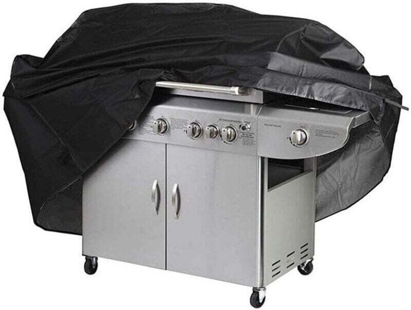Grillabdeckung Grillhaube bbq Schutzplane Anti-Feuchtigkeit mit Aufbewahrungstasche Schwarz (145 x 61 x 117cm) - Ulisem