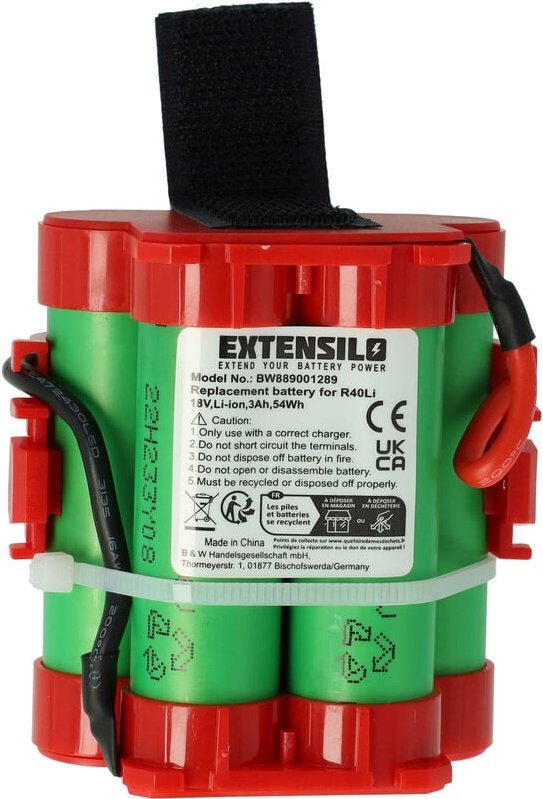 Extensilo - Akku kompatibel mit Husqvarna Automower 305, 105 2019, 305 2011, 305 2012 Rasenroboter Rasenmäher (3000mAh, ...