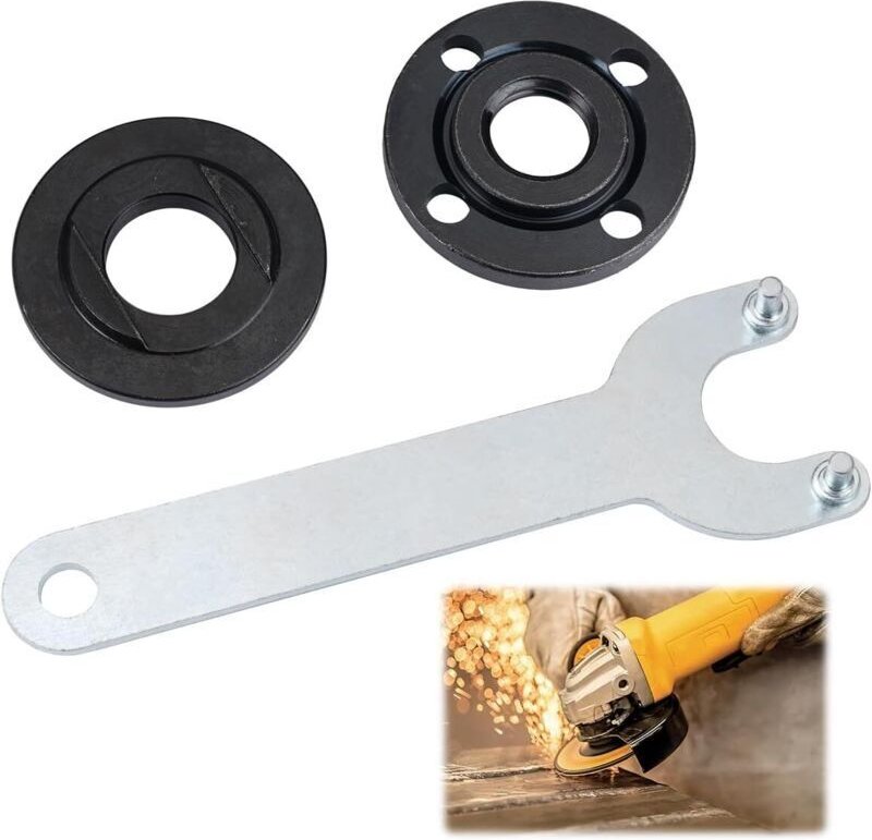 3-teiliges Winkelschleifer-Schlüsselset (150 mm), Flanschschlüssel für Winkelschleifer, Metallschrauben- und Mutternsatz...