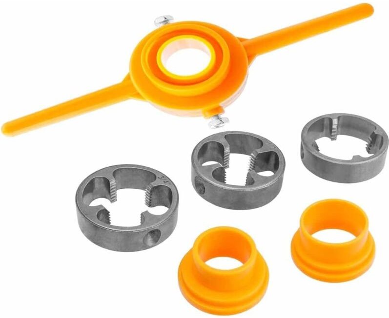 6-teiliges PVC-Gewindeschneidwerkzeug-Set, Rohrschneidbacken, Kunststoffrohr-Gewindeschneidbacken, NPT-Gewindeform für S...