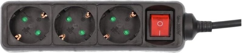 Weitere - Unitec Steckdosenleiste 3-fach 3m, mit Schalter, schwarz Steckdosenleisten