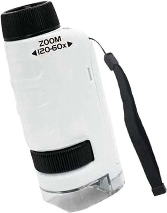 Tragbares Mikroskop für Kinder, Mini Labsters, Weiß, Wissenschaftsset, Lernspiele