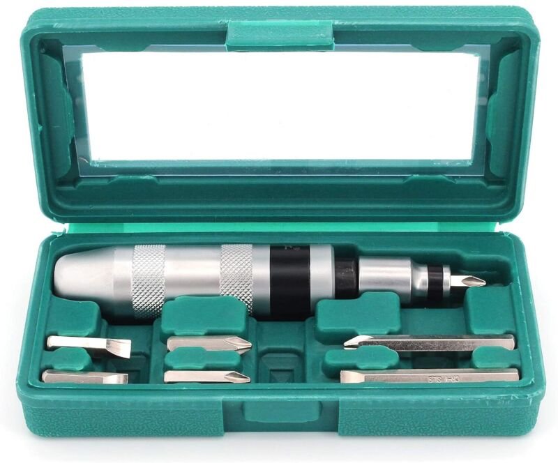 8-teiliges Set aus Schlagschraubern und Bits, reversibler manueller Schlagschrauber mit Schlagschraubenkorrektur