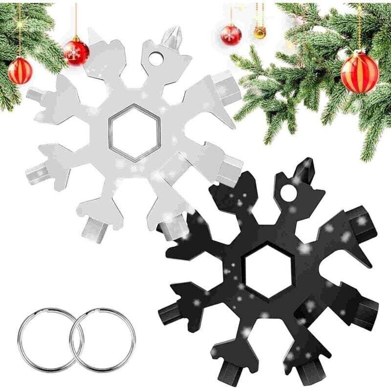 Stück 18-in-1 Multifunktions-Schneeflockenwerkzeug, Schneeflocken-Schraubendreher, leistungsstarkes tragbares Edelstahlw...