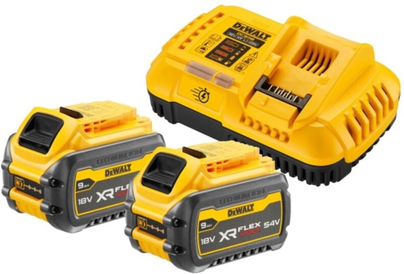 Dewalt - Akku Starterset DCB118X2 Flexvolt 2x Akku 9Ah 18/54 v mit Ladegerät