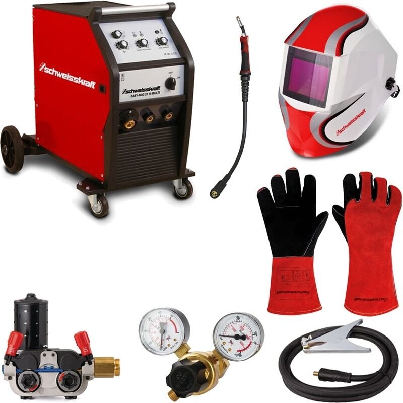 Schweisskraft EASY-MIG 211i MULTI Set Fahrbarer MAG-Inverter
