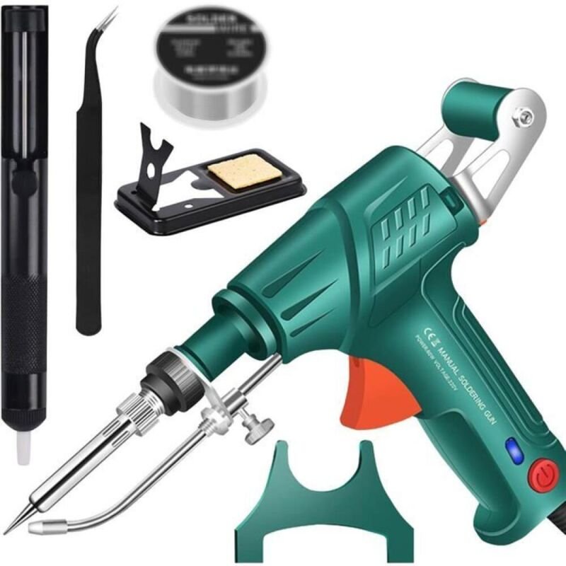 Industrieschweißgerät mit Innenheizung, multifunktionaler Lötkolben, 3-in-1 tragbare Schweißpistole für Metall, Grün