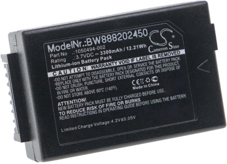 Vhbw - Akku Ersatz für teklogix 1050494-002, WA3006, WA3020, 1050494 für Handheld Computer Scanner (3300 mAh, 3,7 v, Li-...