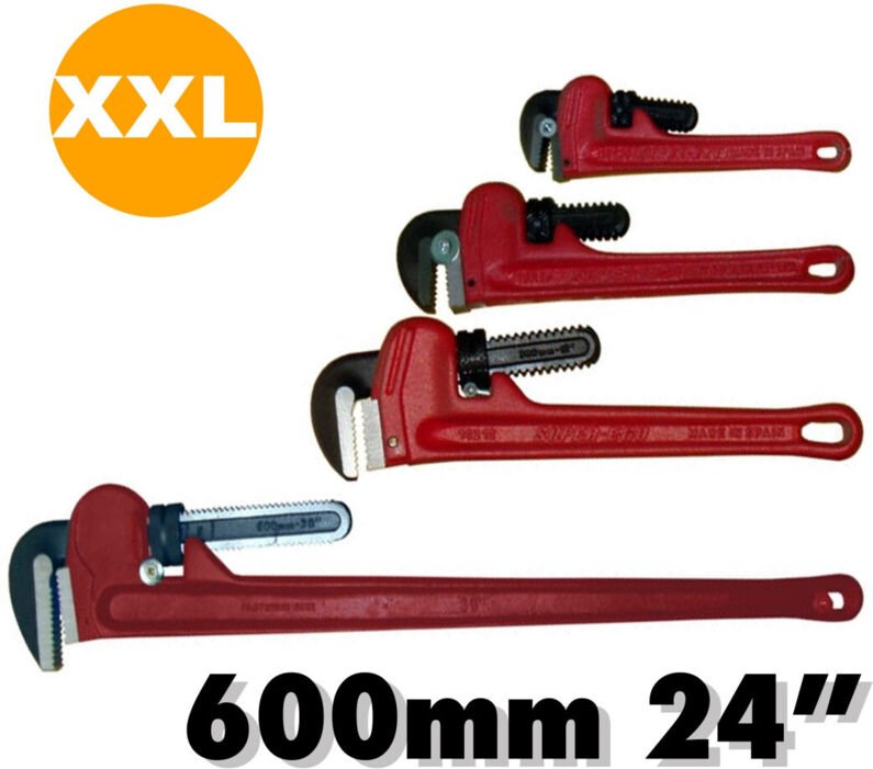 Amerikanische Rohrzange Rohrzange verstellbare Rohrzange verschiedene Größen hydraulisch - -600 mm - - Trade Shop