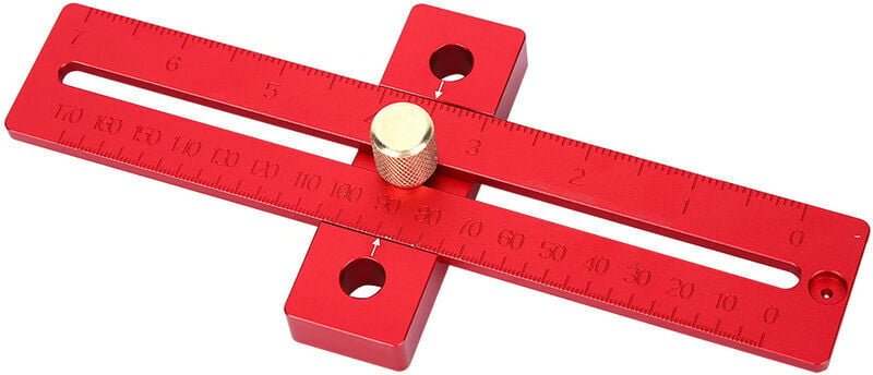 Markierungslineal, Holzbearbeitungszubehör, eloxierte Oberfläche, T-förmige transparente Skala, Aluminiumlegierung, 170 ...