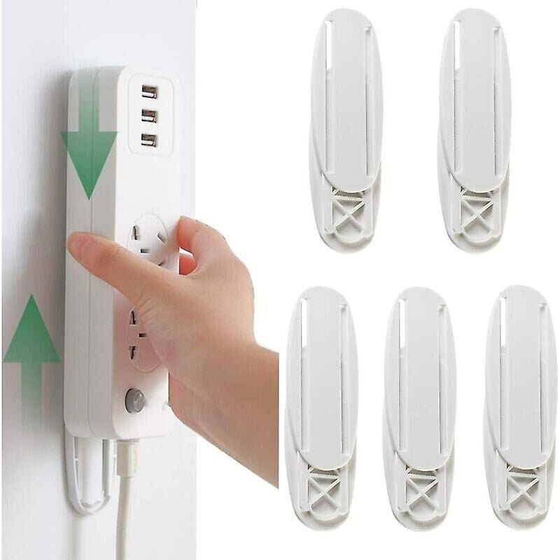 Aougo - Selbstklebende Wandhalterung für Steckdosenleisten, Mehrzweckhalterung für Wand-/Büro-Organizer, Steckdosenleist...