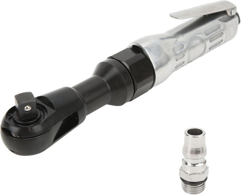 SPYMINNPOO 1/2" Druckluft-Ratschenschlüssel, Druckluftwerkzeug, 61 Nm Drehmoment, 260 mm mit Adapter, reversibler Stahlk...