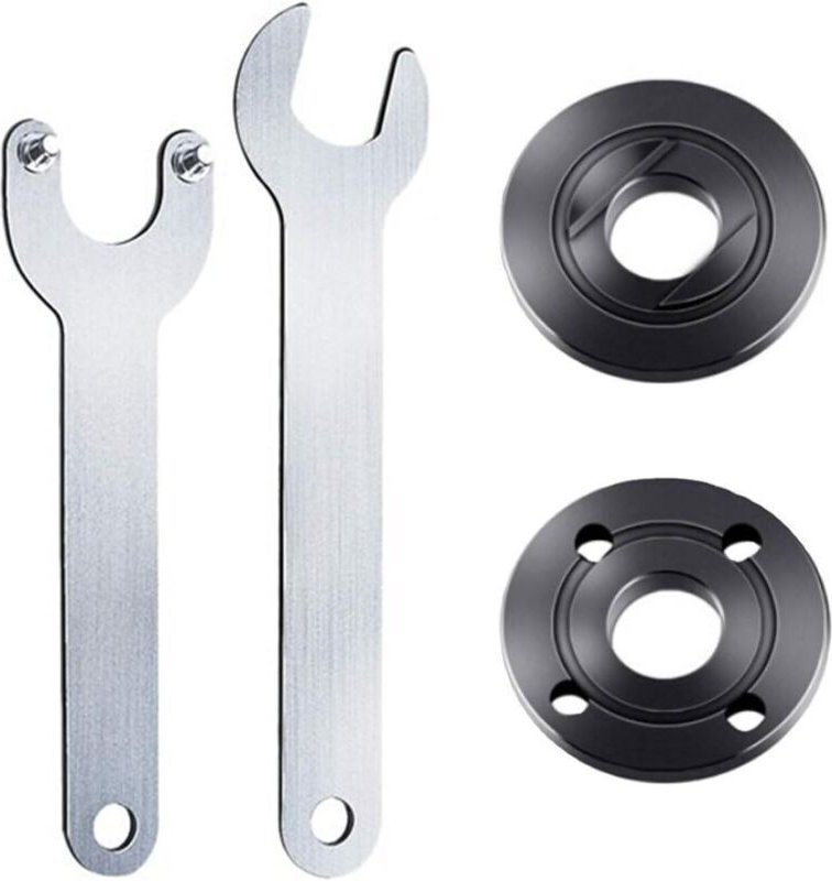 4-teiliges Winkelschleifer-Schlüsselset, Winkelschleifer-Flanschschlüssel, Flanschmutternsatz, verstellbarer Schraubensc...