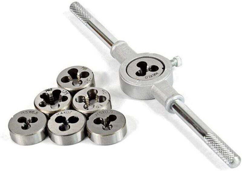 8-teiliger metrischer Stahl-Rundschneidsatz, metrischer Sechskant-Gewindeschlüssel, metrische Handwerkzeuge