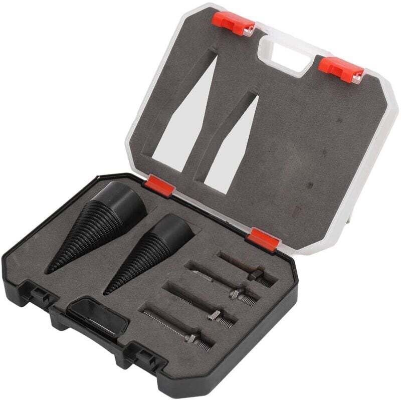 Auswechselbarer Bohrer für Brennholzspalter, 6-teiliges Bohrer-Set für Holzspalter, robuster Kegelbohrer, 32-mm- und 42-...