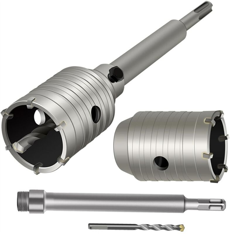 1Set 2 1/2 Zoll Betonlochsäge mit 220 mm SDS-Plus-Schaft, 65 mm Wandbohrer für Zement, Ziegel, Stein